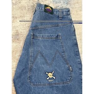 Y2K Menace Denim Shorts Mens 38 USA Made Baggy Skater Streetwear Grunge Hip Hop